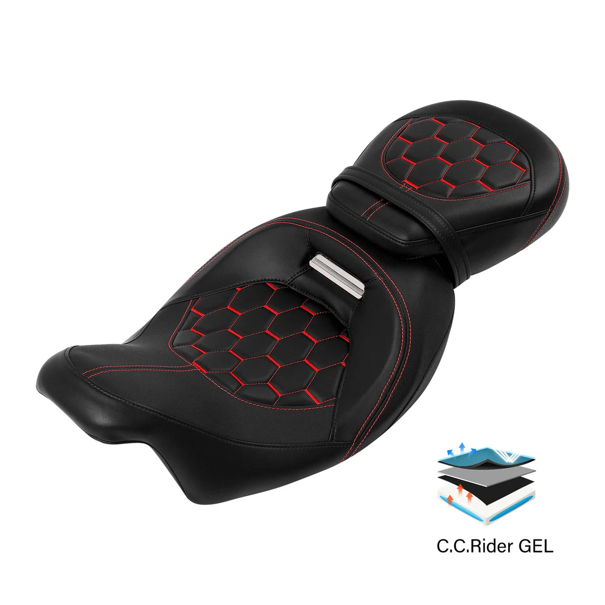 Gel Seat for Harley Touring Street Glide (2009–2023) 22 Black