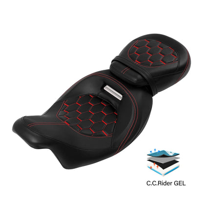 Gel Seat for Harley Touring Street Glide (2009–2023) 22 Black
