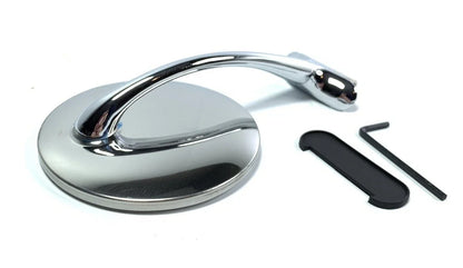 Universal Round Stainless Steel Long Arm Peep Mirror for Ford Chevy Dodge (1990–2025)