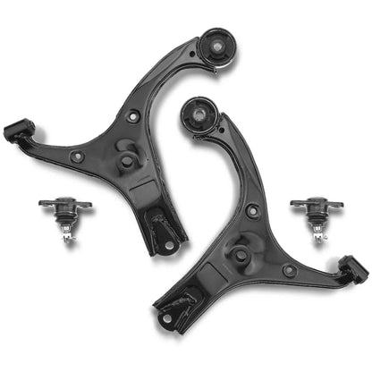 Set of 4 Front Lower Control Arms with Ball Joints for Hyundai Accent Kia Rio