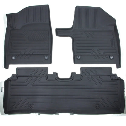 Set of 3 TPE Rubber All Weather Floor Mats for Kia EV6 (2022–2025)