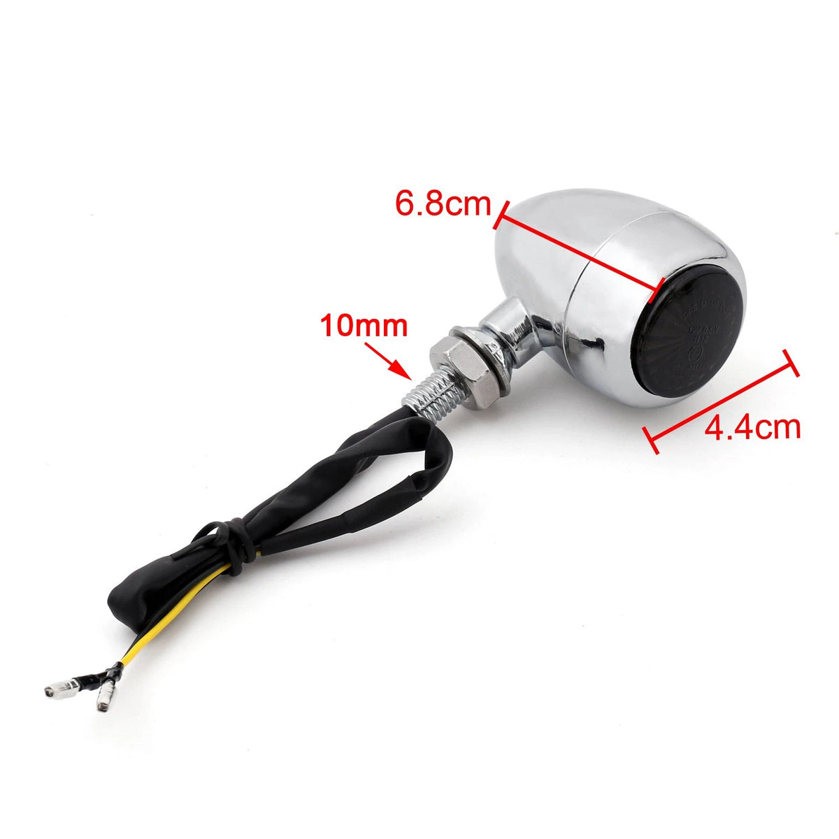 2X Bullet Turn Signals for Chopper Cafe Racer (TS-011-Chrome)