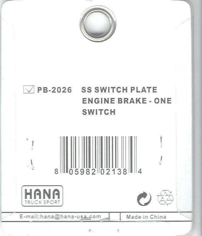 Toggle Switch Plate for Peterbilt (HTS#PB-2026)