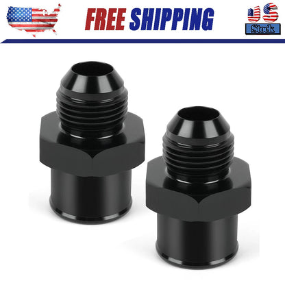 2-Pack Valve Cover Adapter Fittings for SBC Push-In Grommet Black