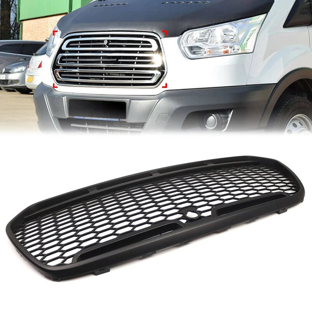 Front Bumper Honeycomb Grille with Camera Hole for Ford Transit 150 250 (2015–2019)