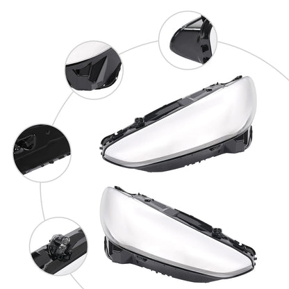 Set of 2 Headlight Clear Lens Covers for BMW 4-Series M4 i4 (2021–2024)