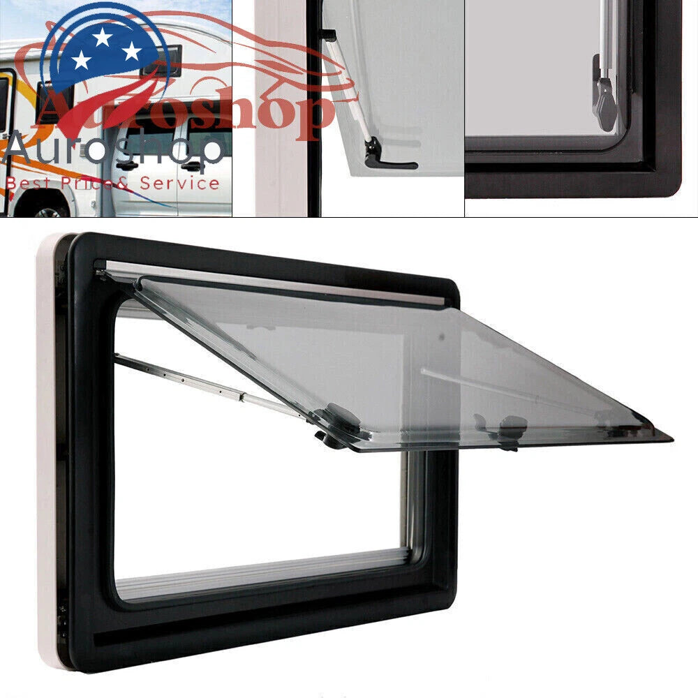 Hinged Push Out Window for RV Caravan Camper Van (450/900500mm, 350280mm)