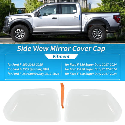 2Pcs Door Mirror Cap Cover for Ford F250 F350 Super Duty (2017–2024)