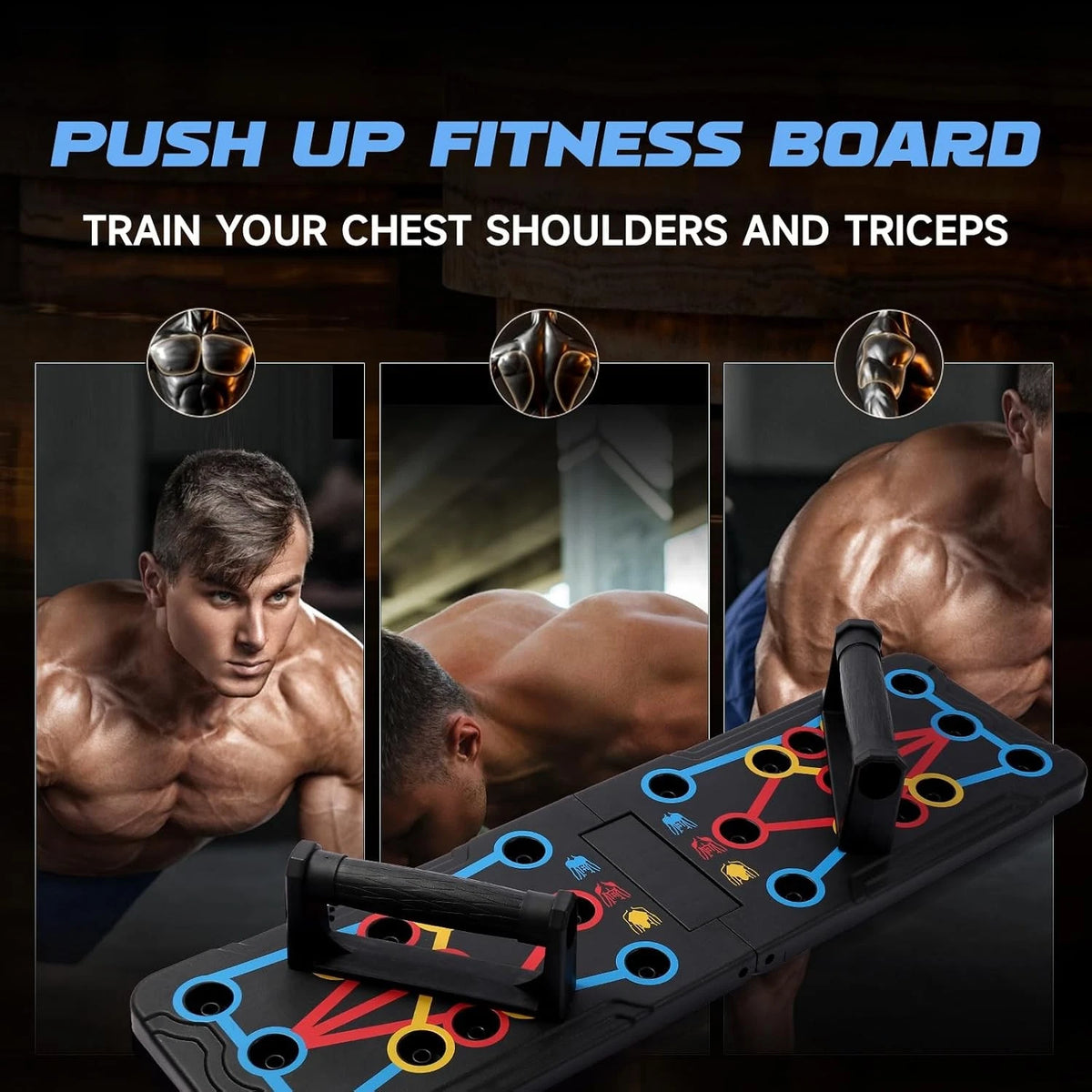 Foldable Push-Up Stands for Home Gym (Men & Women)
