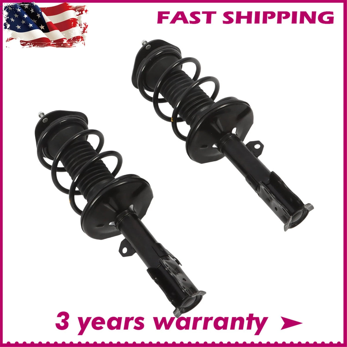 Pair Front Struts w/Coil Spring for Toyota Corolla Matrix (2009–2013) 472597, 472598