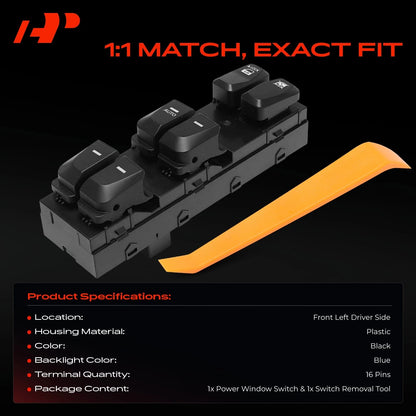 Front Left Power Window Switch for Hyundai Tucson (2010–2015) 935712S000, DWS2264
