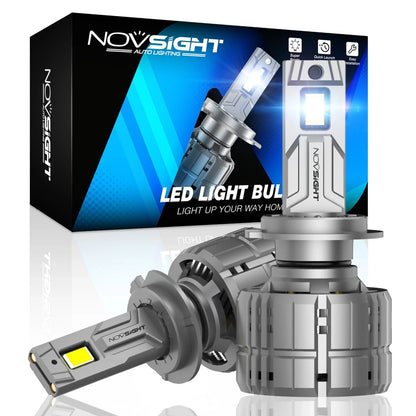 2X H7 LED Headlight Bulbs for 200W 40000LM 6500K