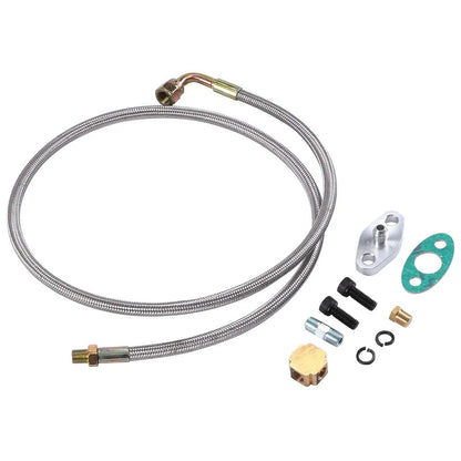 Turbo Oil Feed Line Kit for T3 T4 T60 T61 T70 (41", 1/8 PNT, 90 Degree)