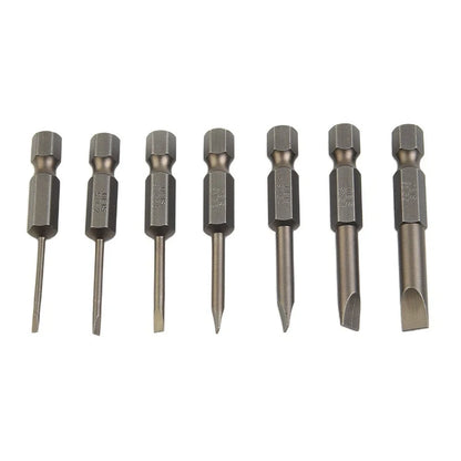 Set of 6 Screwdriver Bit Nutdrivers 2.0-6.35mm Shank 50mm Length