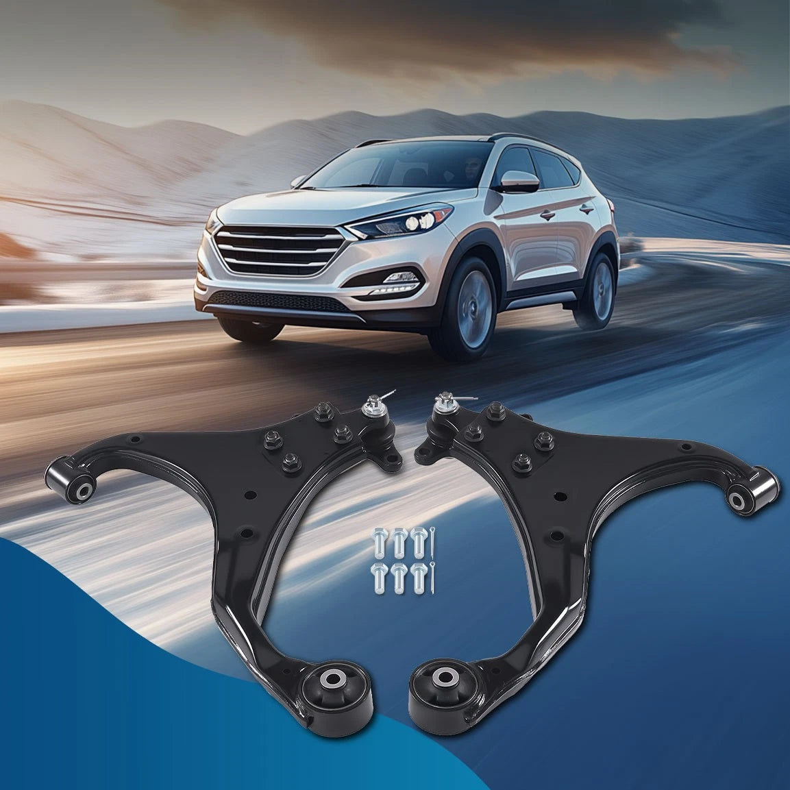 Front Lower Control Arm + Ball Joint for Kia Sportage Hyundai Tucson (2005–2010) - 6K1ZQ8
