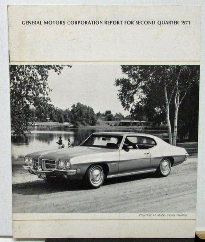 General Motors Stock Shareholders Quarterly Financial Report (1971)