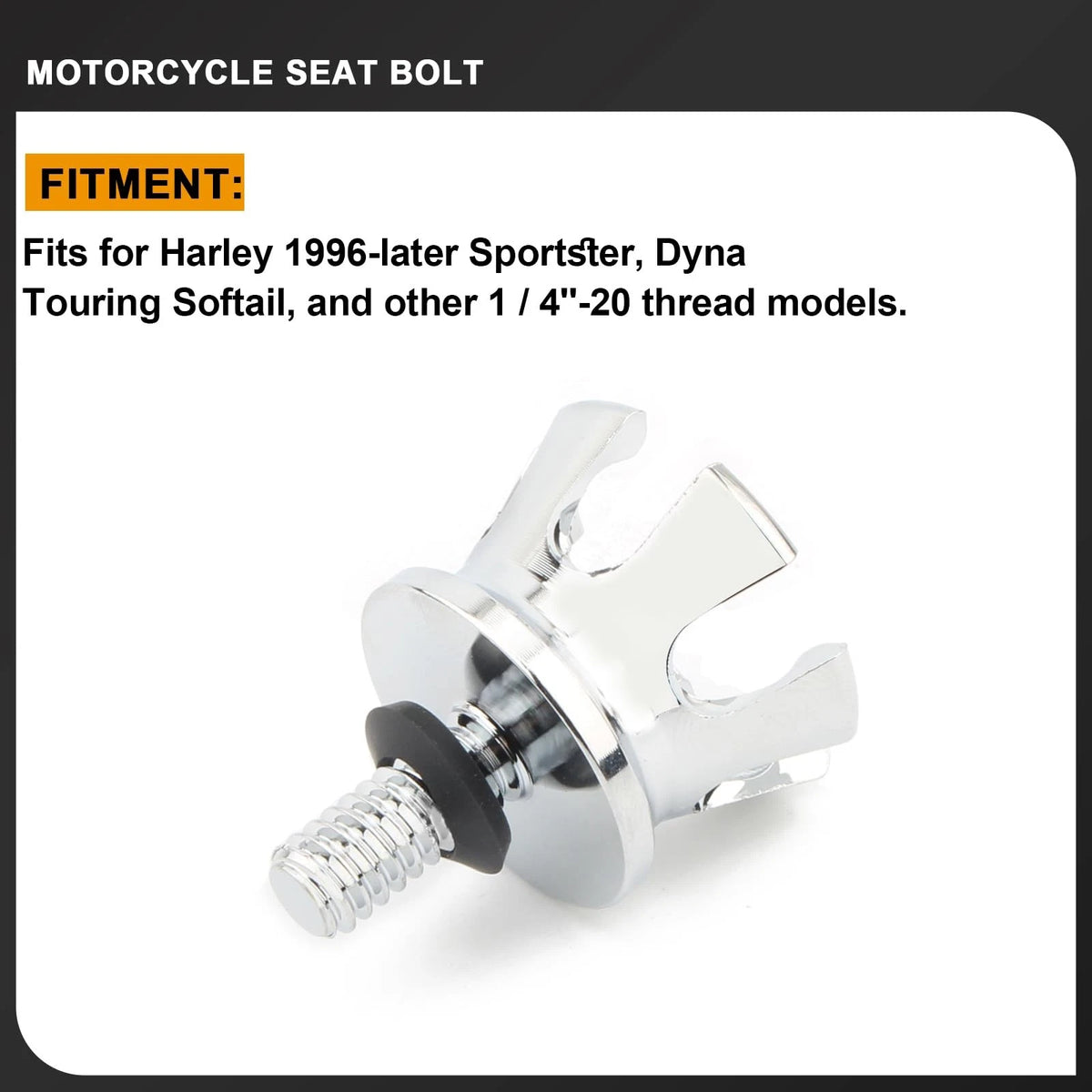 Seat Bolt Screw 1/4"-20 Thread Crown Nut Aluminum for Small