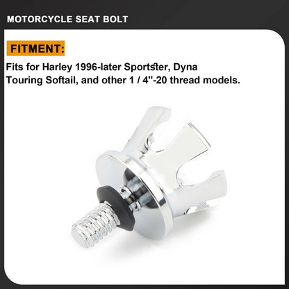 Seat Bolt Screw 1/4"-20 Thread Crown Nut Aluminum for Small