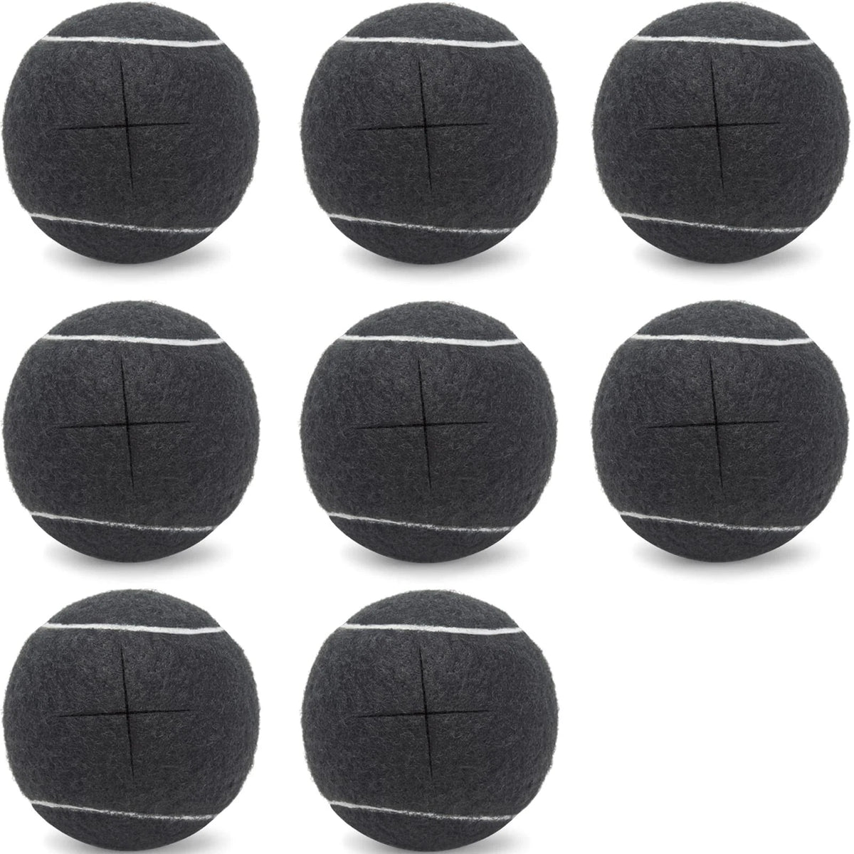 8PCS Walker Glide Balls for Furniture Legs - Precut Tennis Balls Black