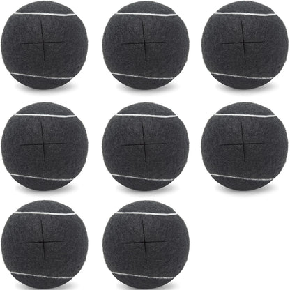 8PCS Walker Glide Balls for Furniture Legs - Precut Tennis Balls Black