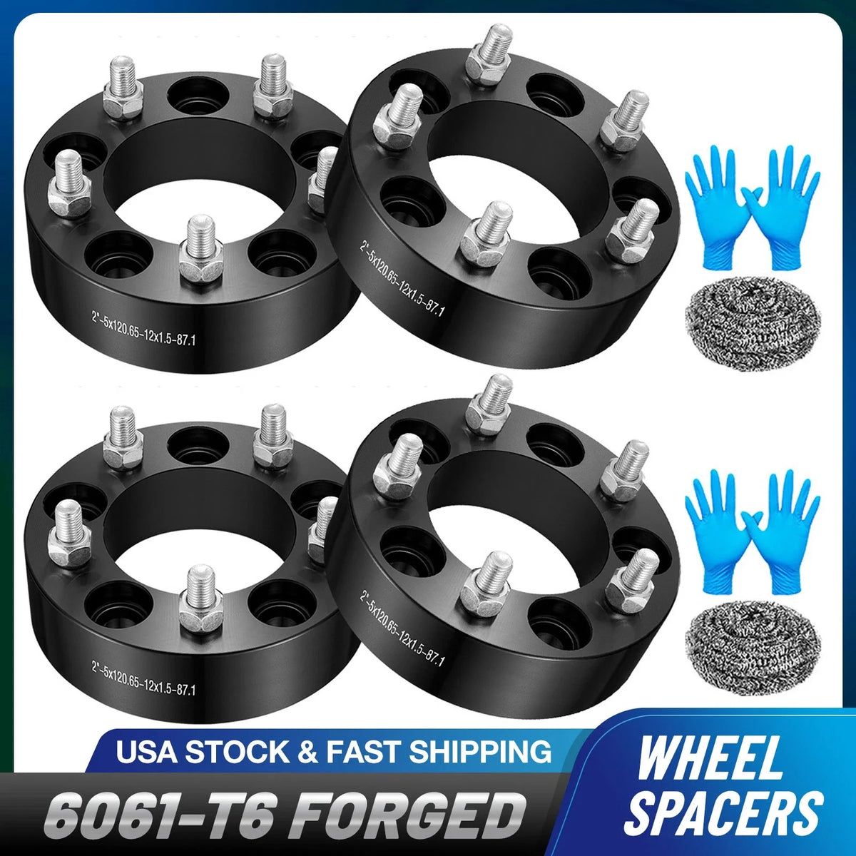 Set of 4 Wheel Spacers for GMC S15 (1985–1990) 2" 5x4.75 5x120.65