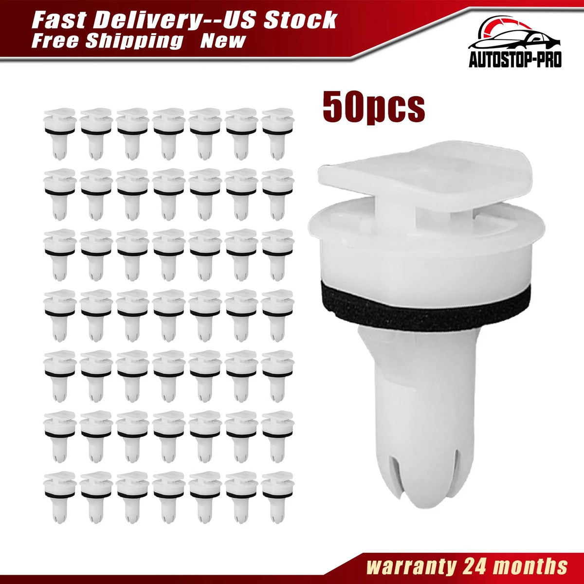50x Nylon Rocker Retainer Clips for Honda Pilot (2016–2019) 91512-TZ5-A01, 91512TZ5A01
