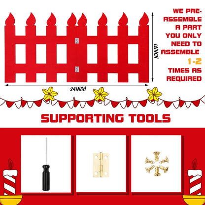4 Pack 12 Inch Christmas Tree Fences for Pets Dog Safety Barrier