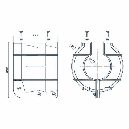 9" Propeller Safety Guard for Mercury Yamaha Johnson Outboards (9.9-20hp)