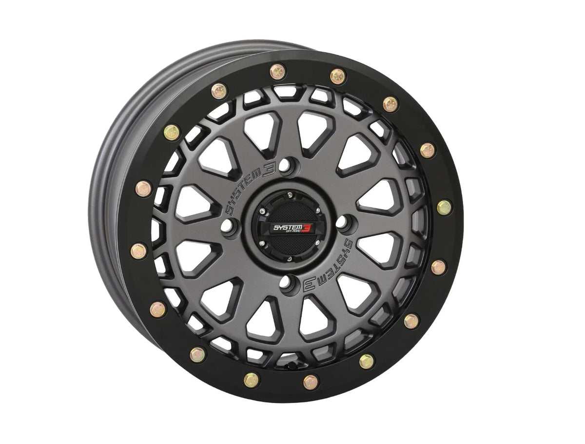 Set of 4 Beadlock Wheels for Maverick X3 (15x7, 4/137, SB-6, Gunmetal Gray)