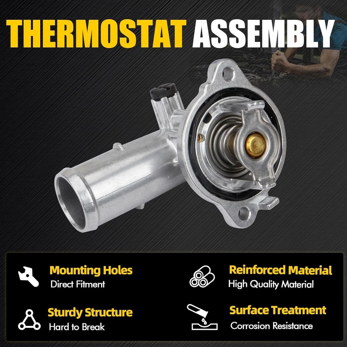 Aluminum Coolant Thermostat Housing Assembly for Dodge Durango (2011–2015) 001-504ALU-D