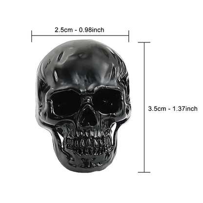 Skull License Plate Screw Fasteners for Universal Fit (Decorative Black)
