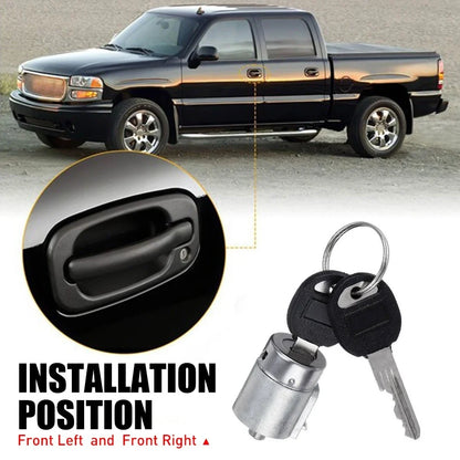 Set of 2 Door Lock Cylinders with Keys for Chevy C1500 (1995–1999)