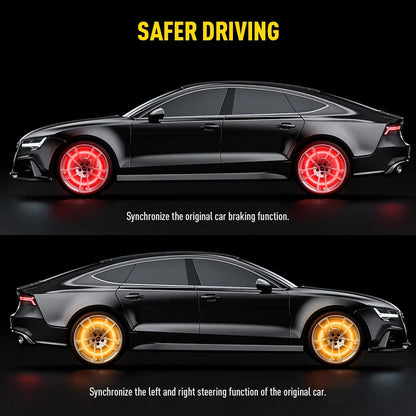 Set of 4 Multi-color RGB LED Wheel Rings for Car Truck