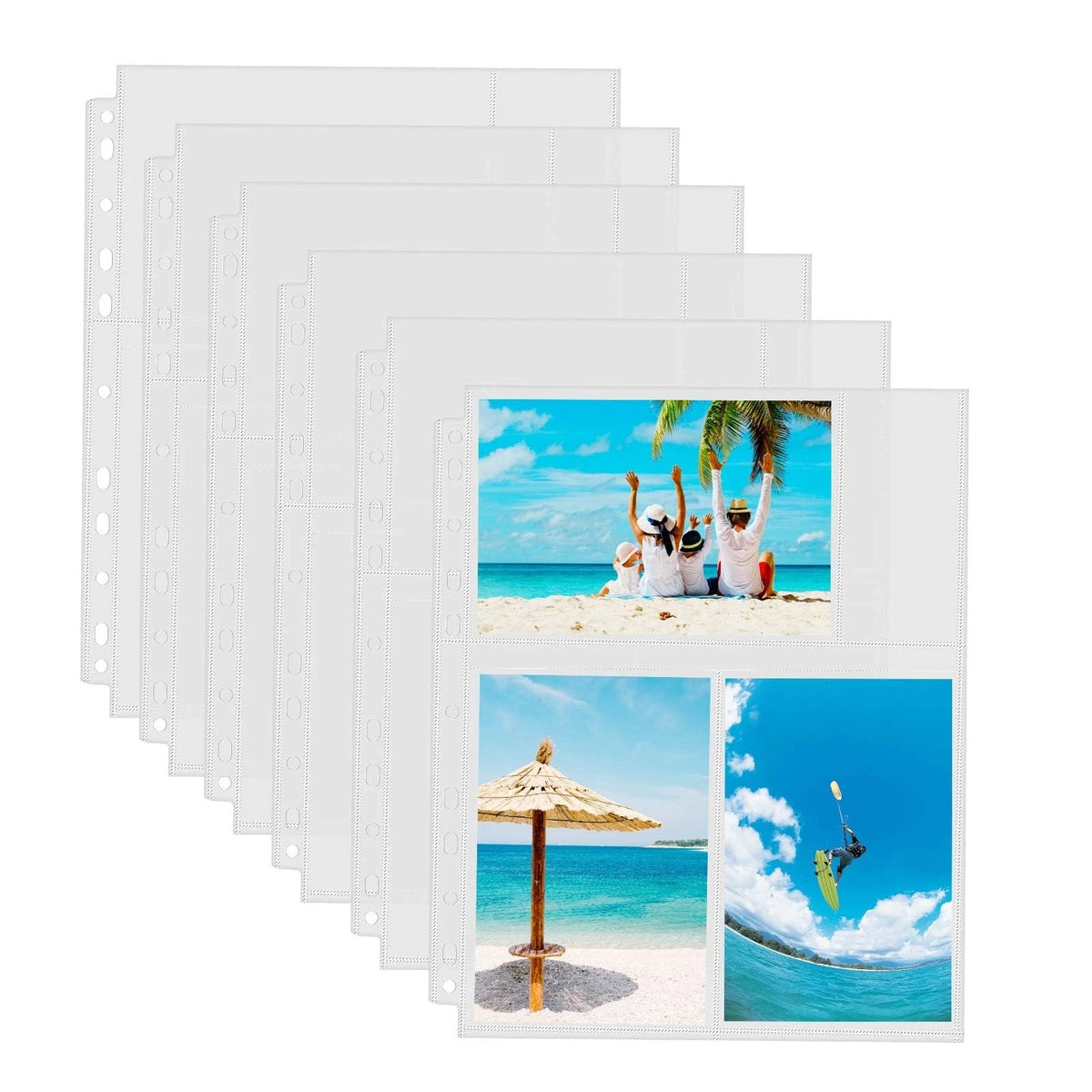 30 Pack 4x6 Photo Sleeves for 3 Ring Binder (Clear)