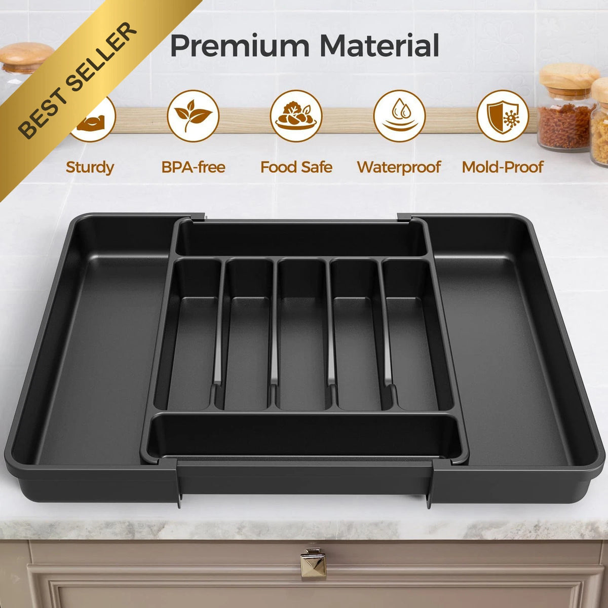 Extra Large Expandable Silverware Drawer Organizer for Kitchen (2010–2023)