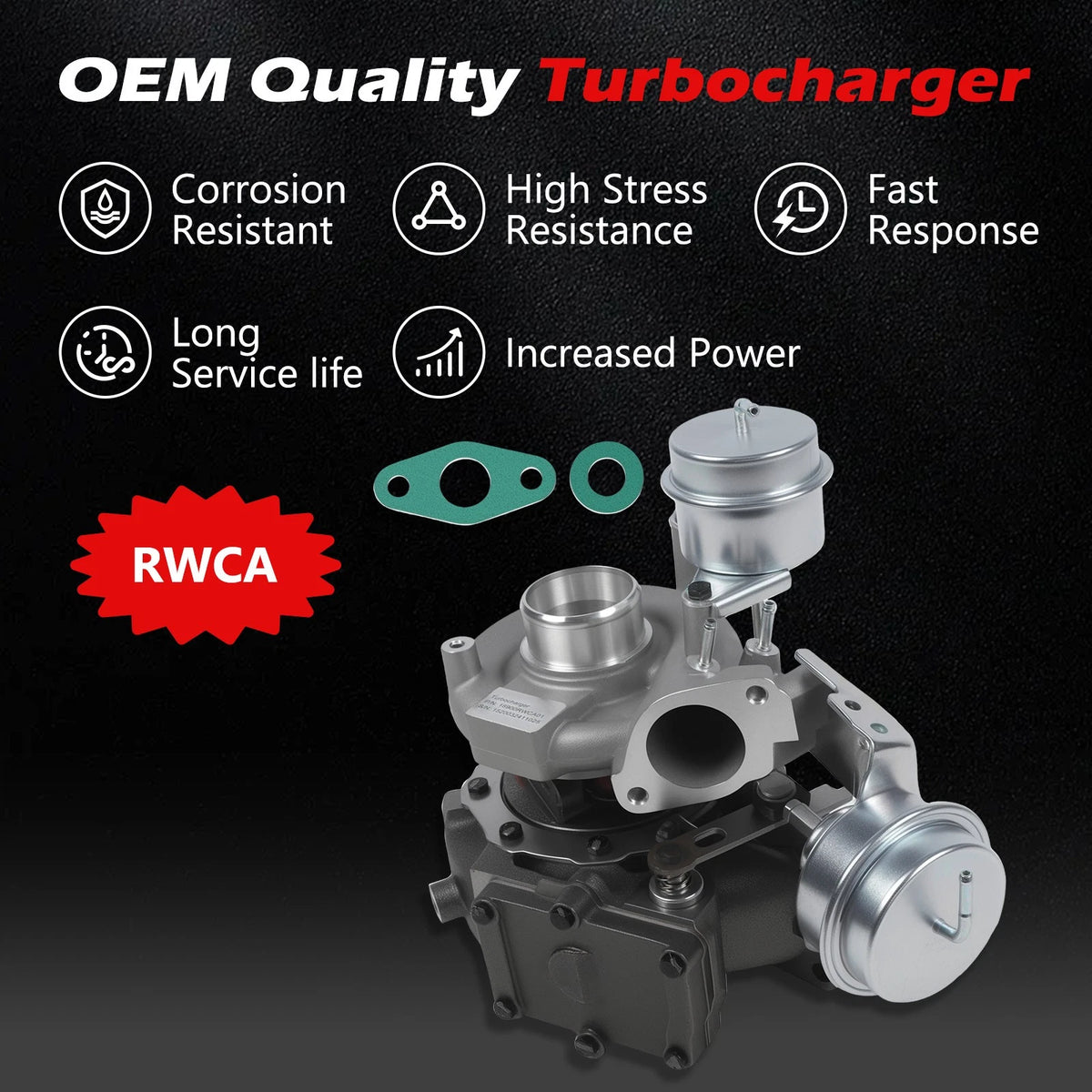 Turbocharger TD04HL for Acura RDX 2007–2012 (TD04HL-15TK31-VFT, 49389-01043)