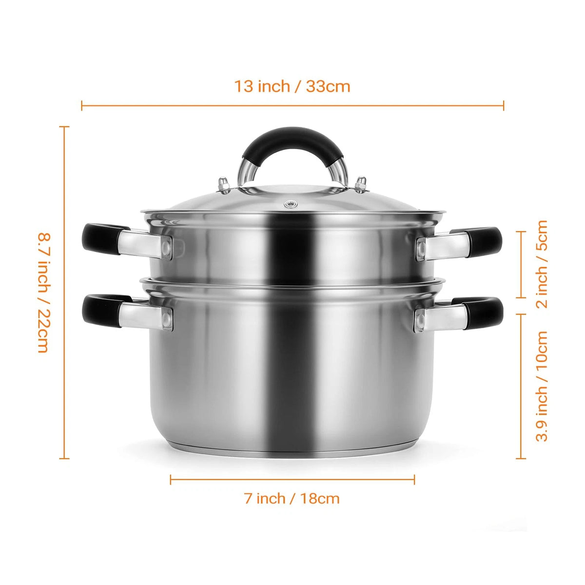 3.2QT Steamer for Cooking (Stainless Steel)