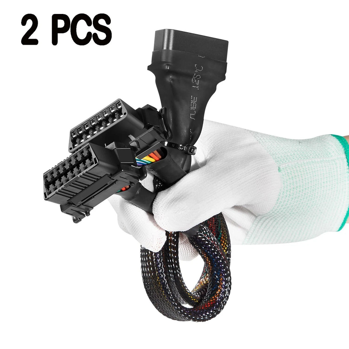 2X OBD2 16Pin Splitter Extension Cable for B6 OBD2