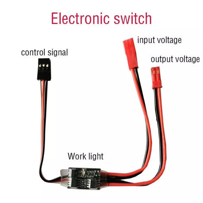 2X RC Remote Controlled AUX ON/OFF Electronic Switch JST 2/20A Cables