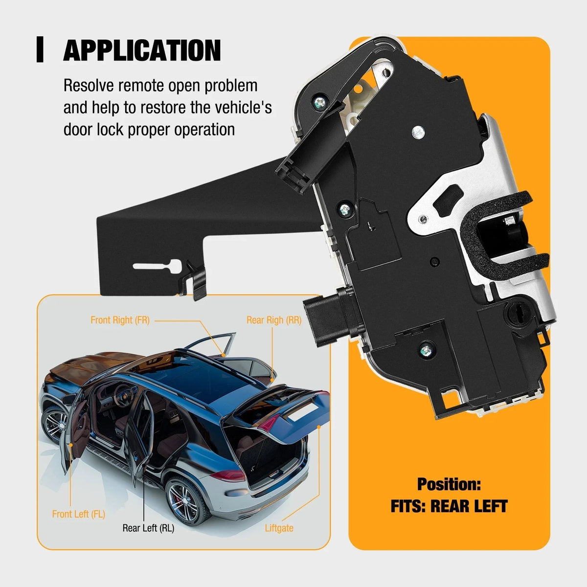 Left Rear Door Lock Actuator for Ford Escape (2008–2012) & Mercury Mariner (2009–2011)