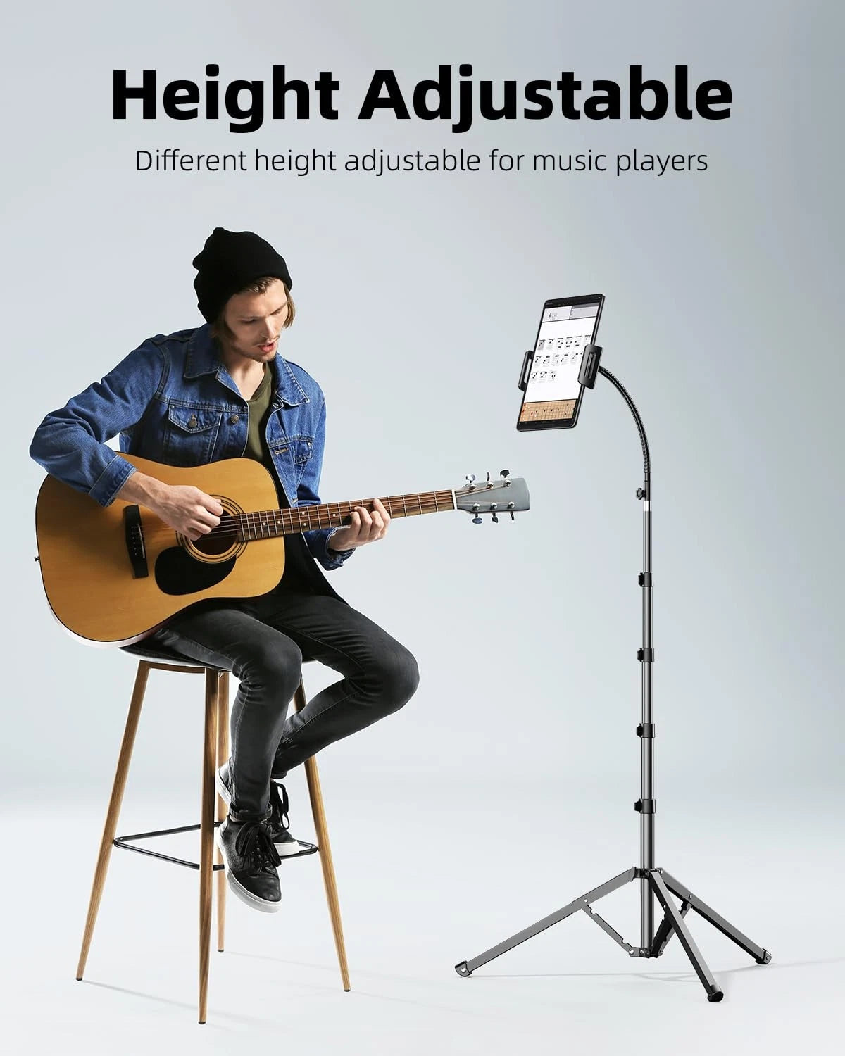 82" Heavy Duty Tablet Tripod Stand for Universal Use