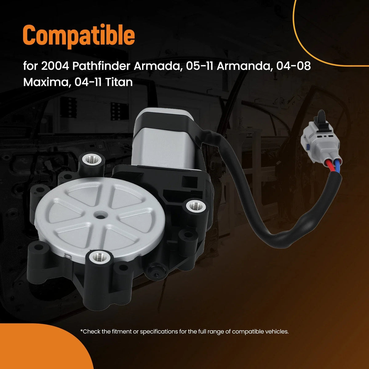Rear Right Window Motor for Nissan Titan Armada (2004–2011) 827307Y000 742-496