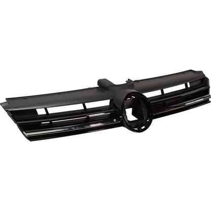 Grille for Volkswagen Golf (2018–2020) Textured Black w/ Chrome Molding VW1200176