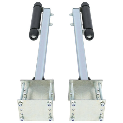 Pair Zinc-Plated Steel Roller Guide-On for Sailboat Trailer