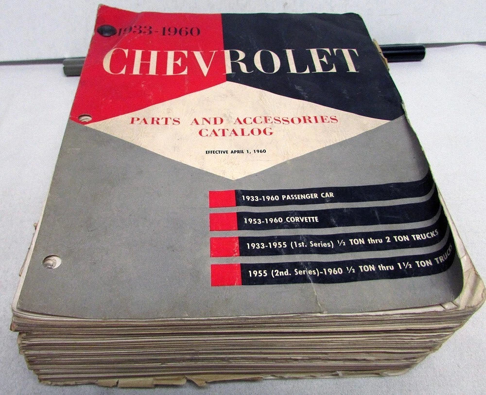Chevrolet Parts Catalog Book for Chevrolet (1933–1960)