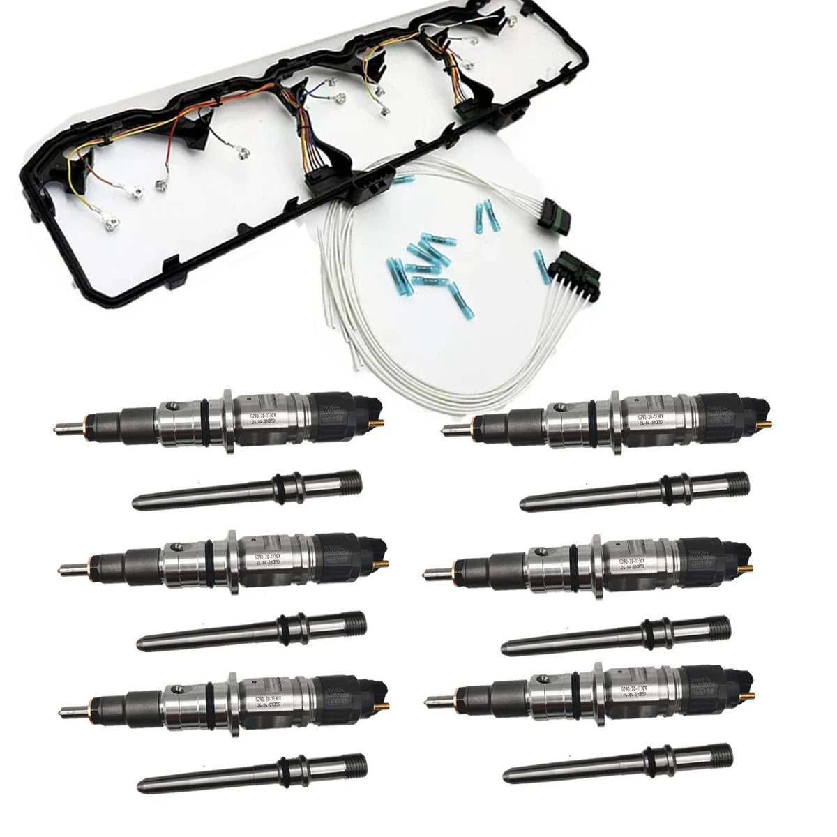 Performance 50HP Injector Superkit for Dodge Ram 6.7L Cummins (2007.5–2012) PFI-518SK, 0445120050, 0445120185, 0445120193