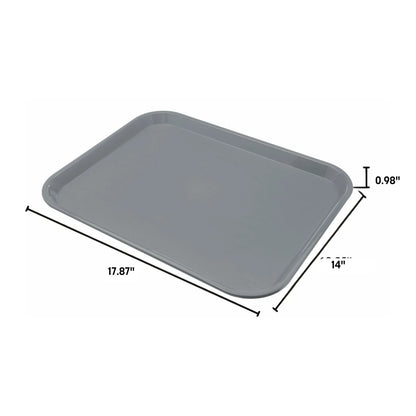 Set of 12 Gray Cafeteria Trays for Fast Food Restaurant (Commercial)