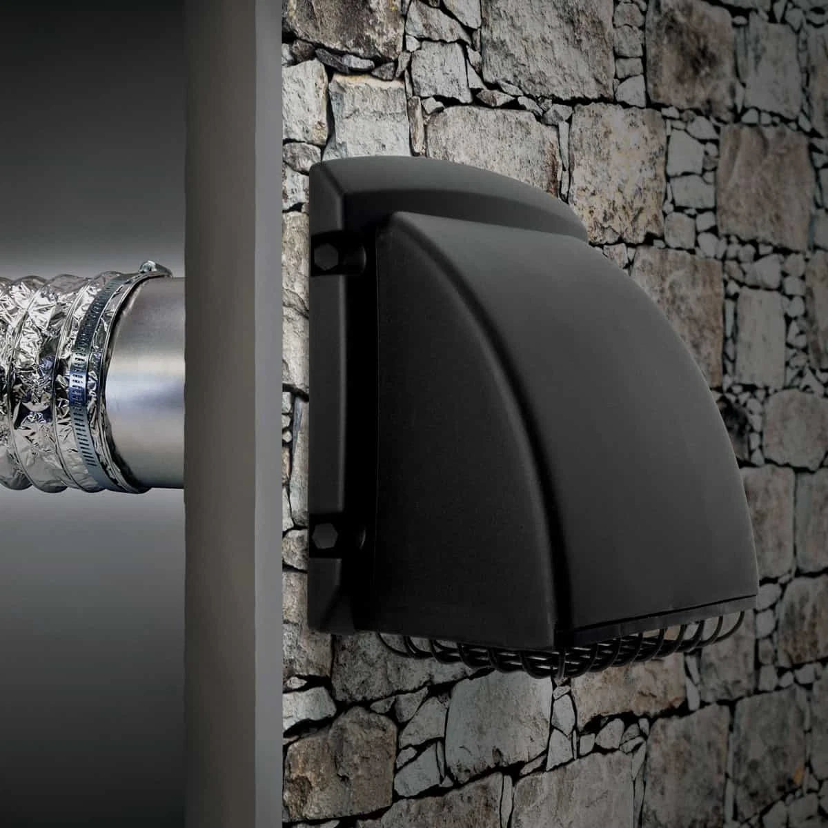 4 Inch Black Dryer Vent Hood for Dundas Jafine