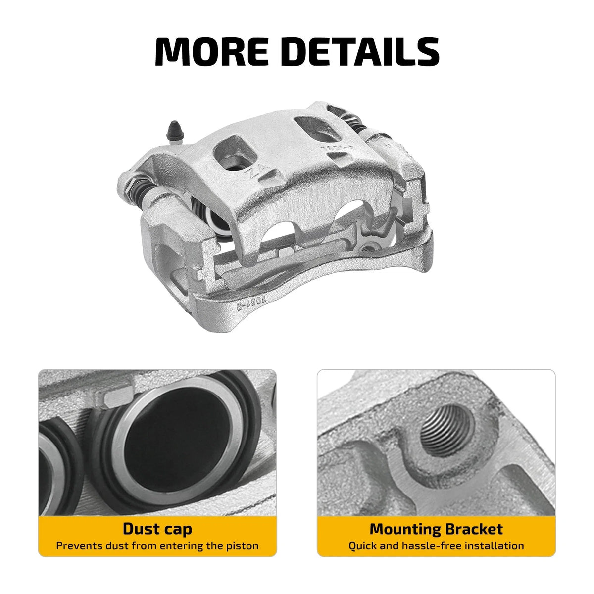 Set of 2 Front Brake Calipers w/ Bracket for Infiniti JX35 (2013–2013)