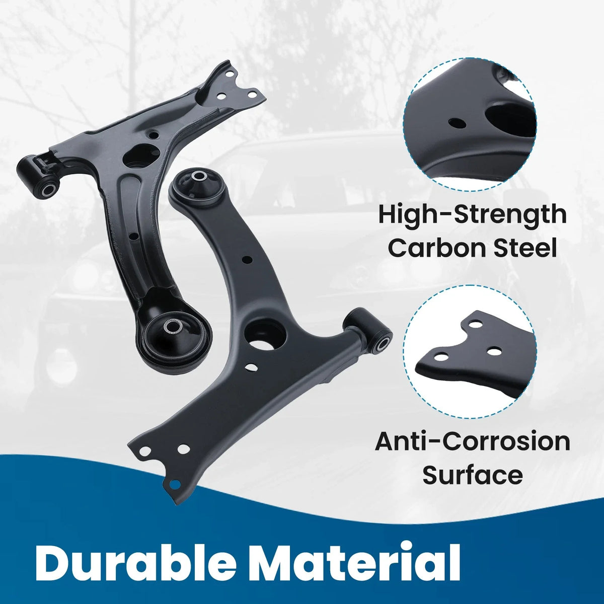 Set of 4 Front Lower Control Arms for Toyota Corolla Matrix Vibe (2003–2008) K640361